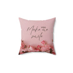 You Make Me Smile Throw Pillow